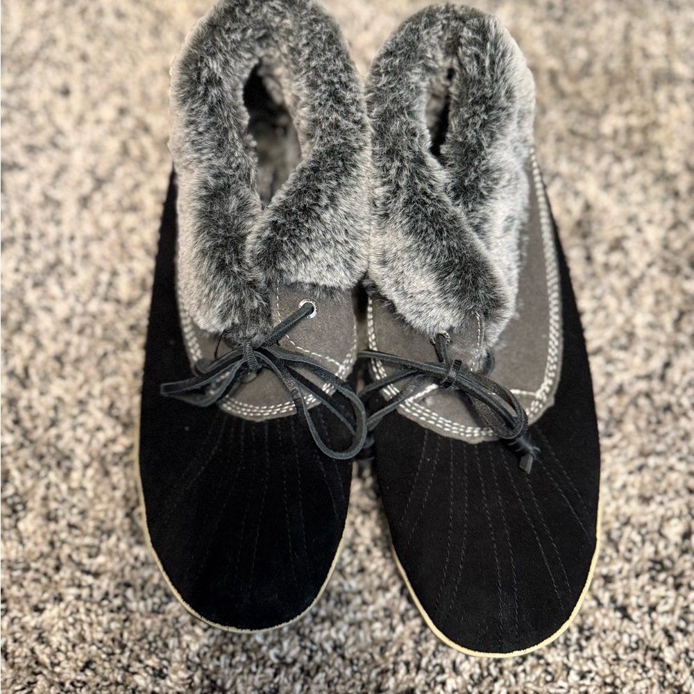 Sperry Topsider Black and Gray Women's Slippers